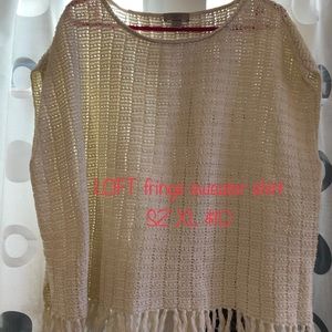 LOFT Fringe sweater shirt